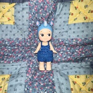 Sonny Angel crochet  BLUE overalls